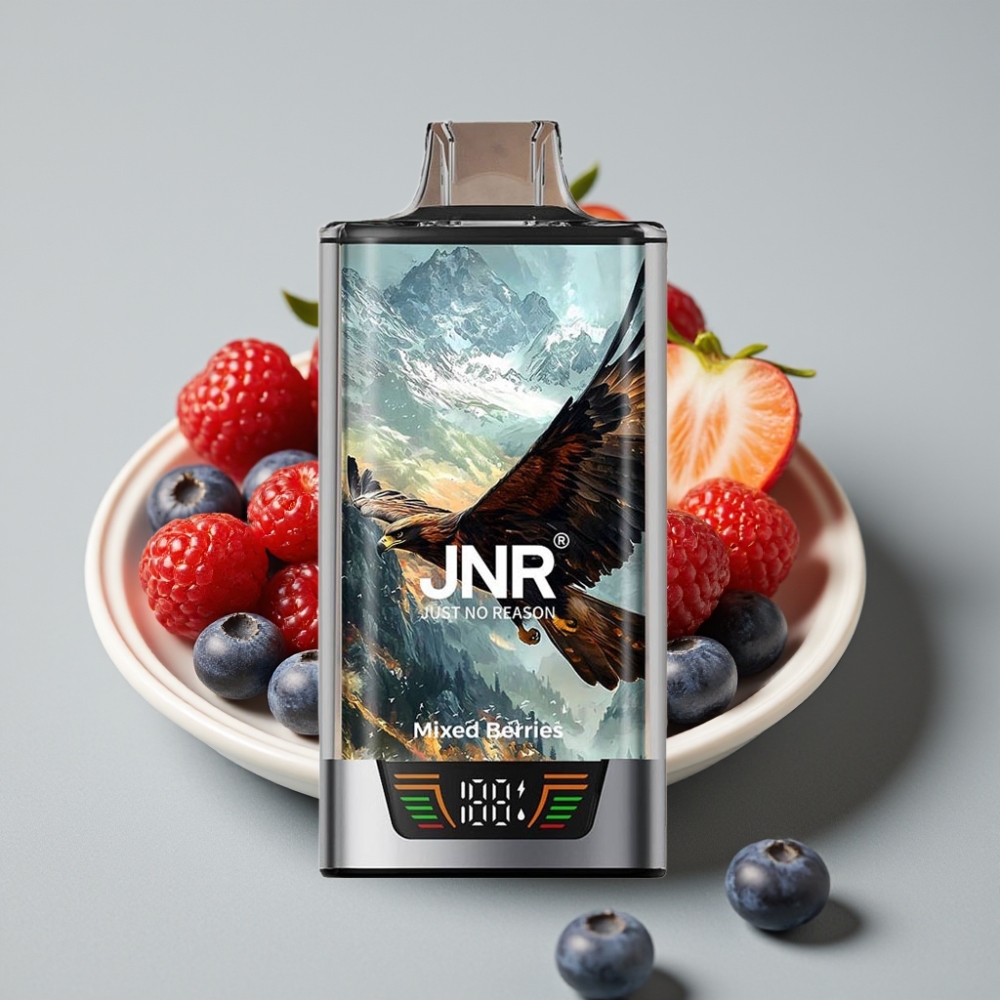JNR Falcon Pro 28000 Desechable con Bayas Mixtas, 30ml, USB-C, Pantalla Inteligente
