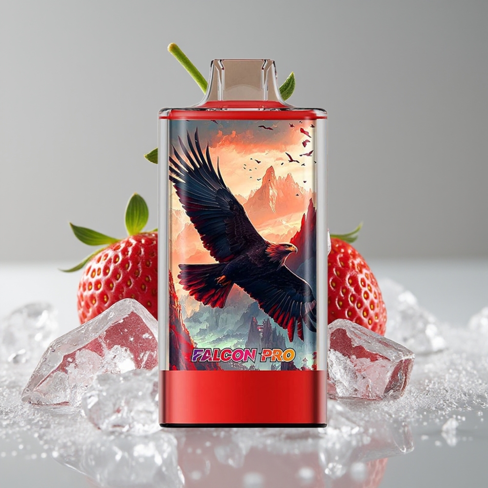 JNR Falcon Pro 28000 Vape Desechable 30ml 5% Nicotina Fresa Helada USB-C