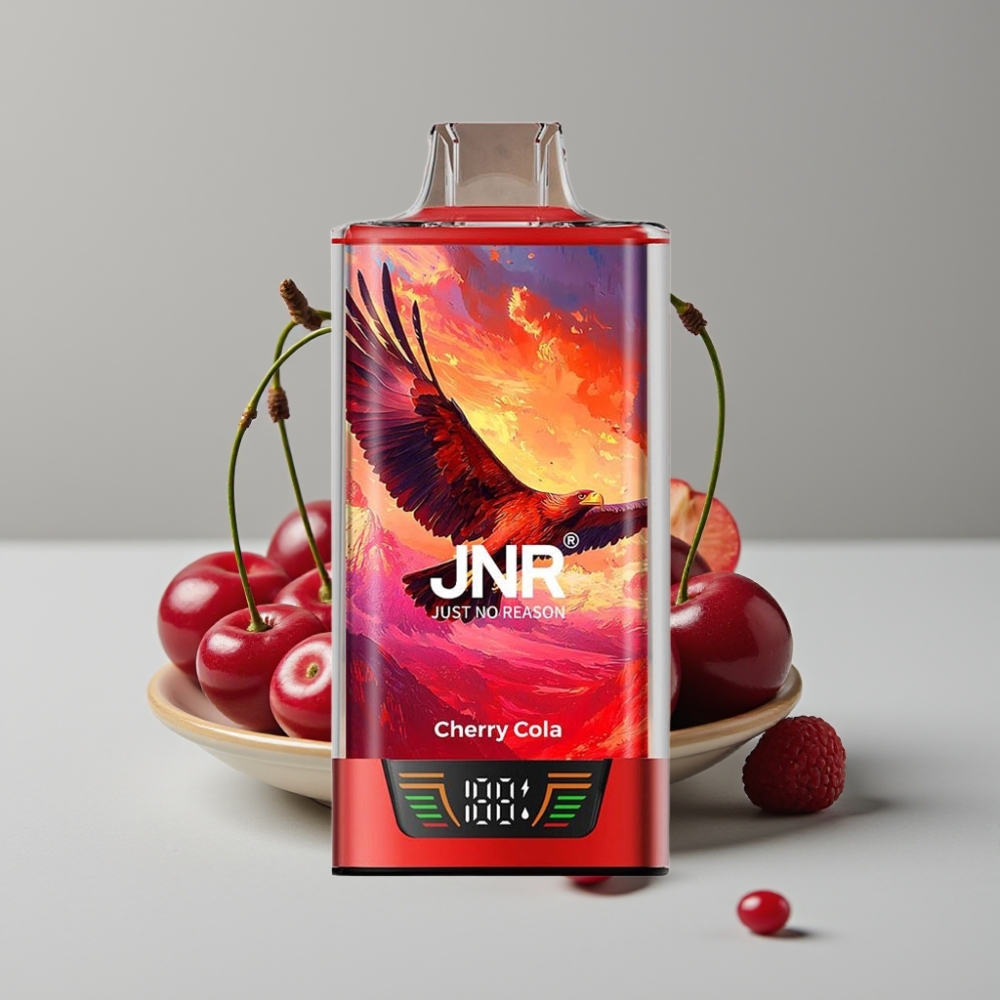 JNR Falcon Pro 28000 Vape Desechable Cereza Cola 30ml 950mAh USB-C Dual Mesh
