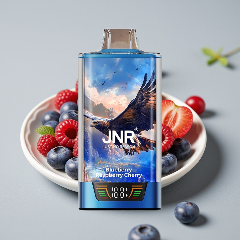 JNR Falcon Pro 28000 Vape Desechable con Batería 950mAh y Sabor Arándano Frambuesa Cereza