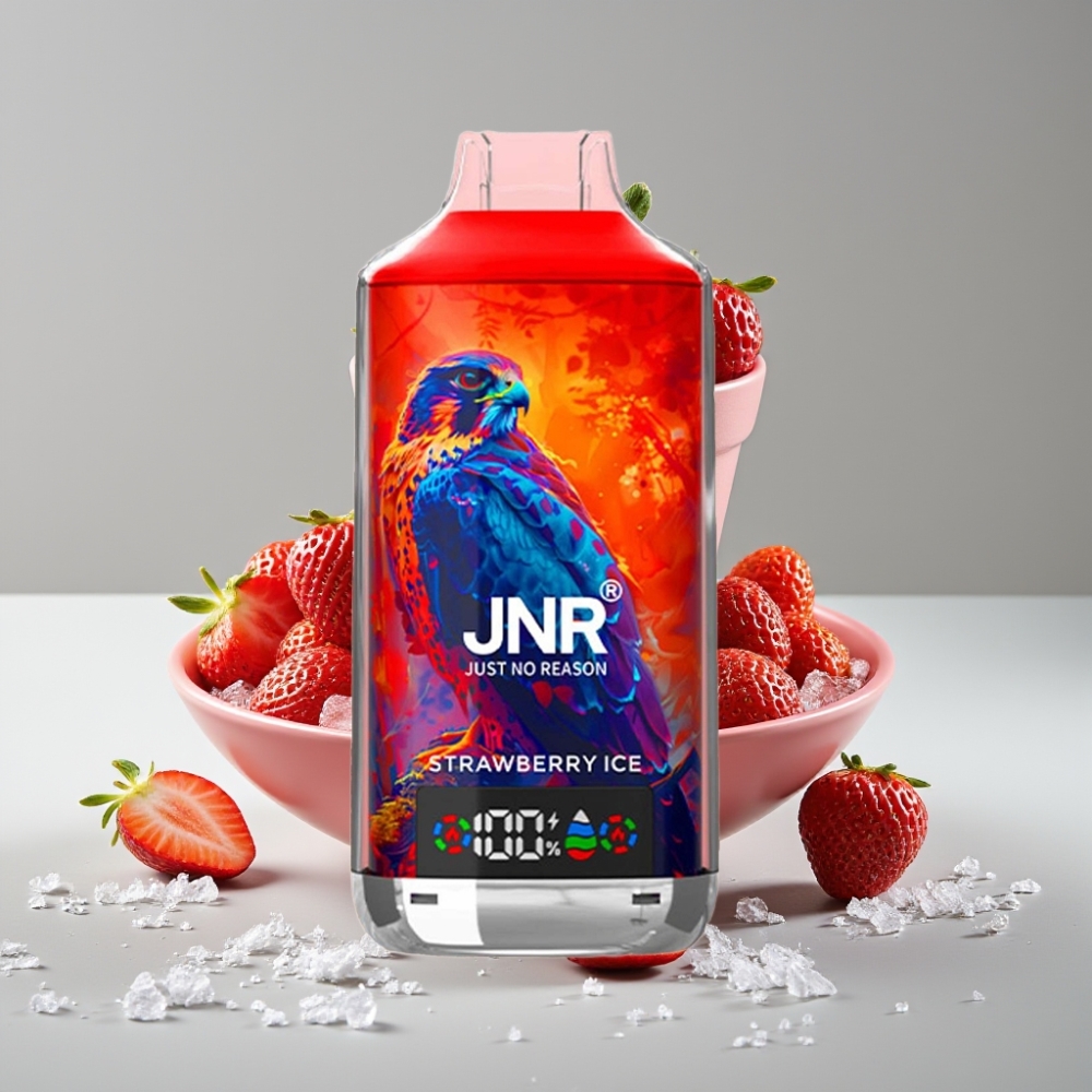 JNR Falcón X 18000 Puffs Doble Malla Fresa Helada Pantalla Digital Carga Rápida