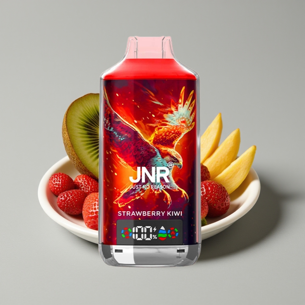 JNR Falcon X 18000 Puffs Doble Malla Fresa Kiwi Pantalla Digital Carga Rápida