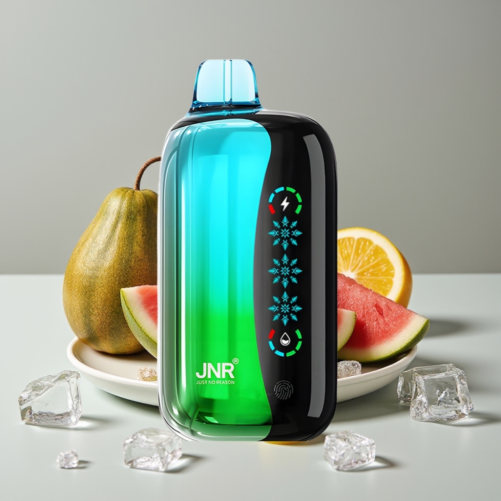 JNR Flex Ice 21000 Puffs Vape Desechable Ajustable con Sabor Kiwi Sandía Helada y Pantalla Táctil