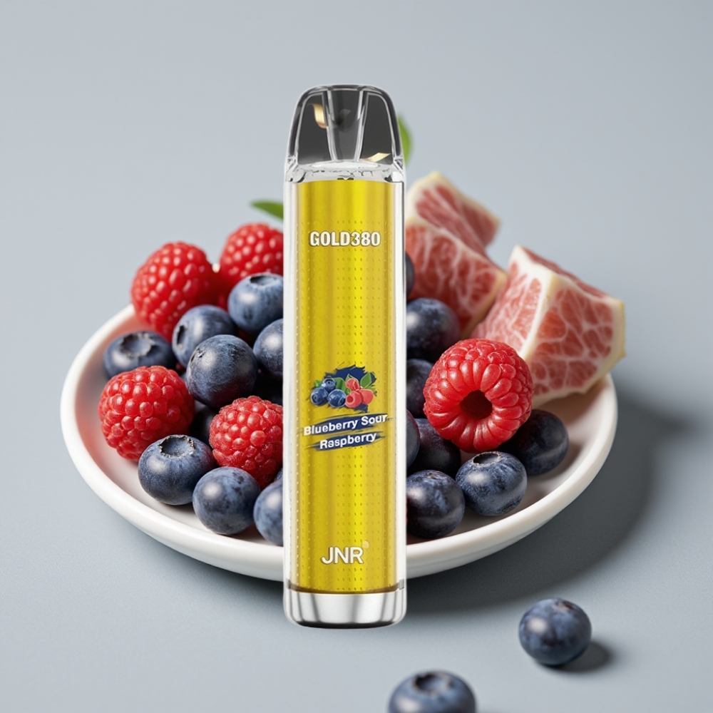 JNR Gold380 6000 Puffs Vape Desechable Arándano Frambuesa Ácida 1500mAh 13ml