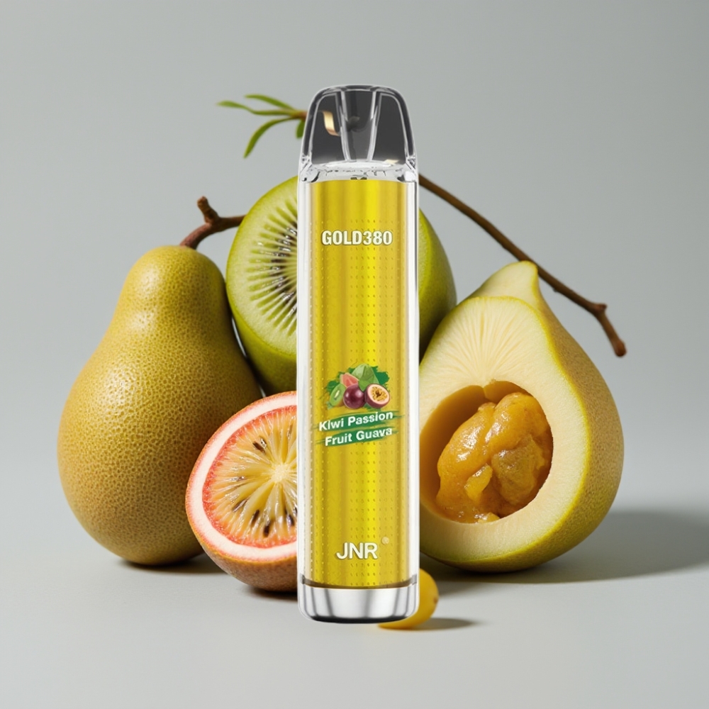 JNR Gold380 6000 Puffs Vape Desechable Kiwi Maracuyá Guayaba 1500mAh 13ml
