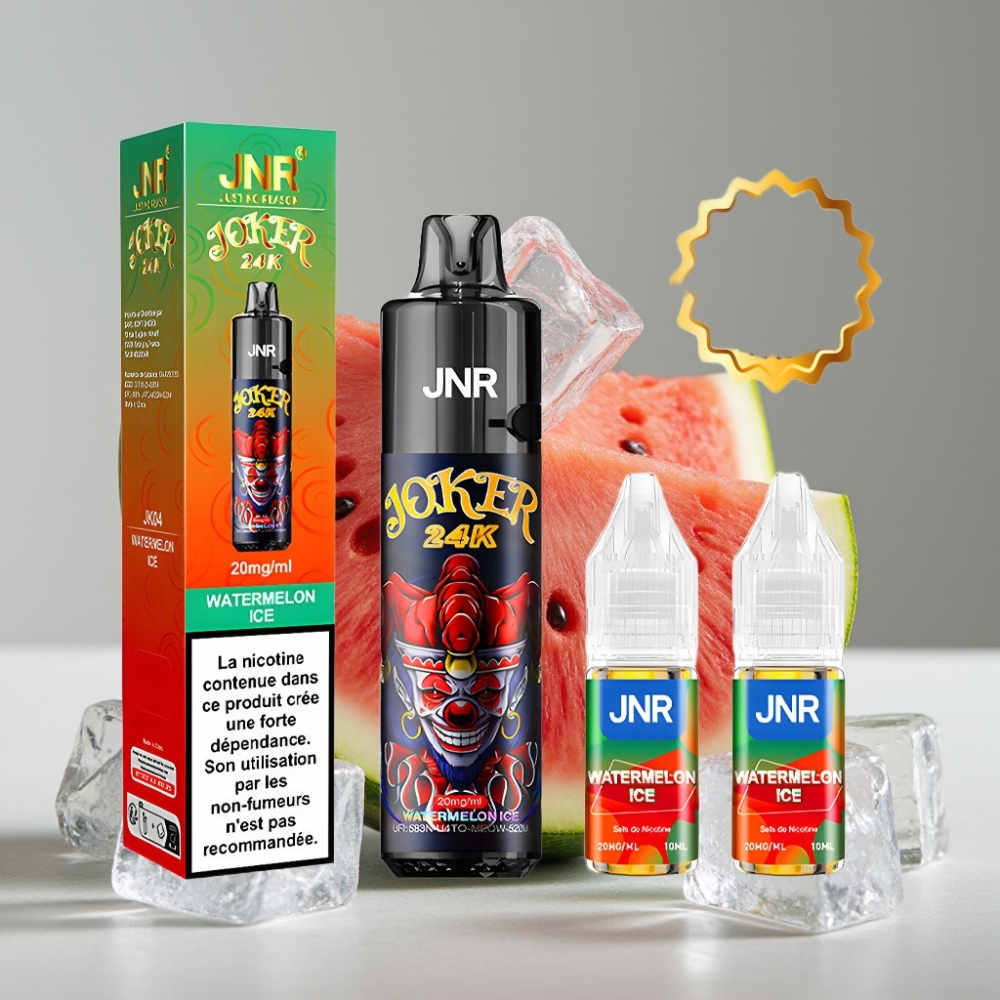 JNR Joker 24K Puffs Recargable Pod 10ml Batería 800mAh Tipo C Sandía Hielo
