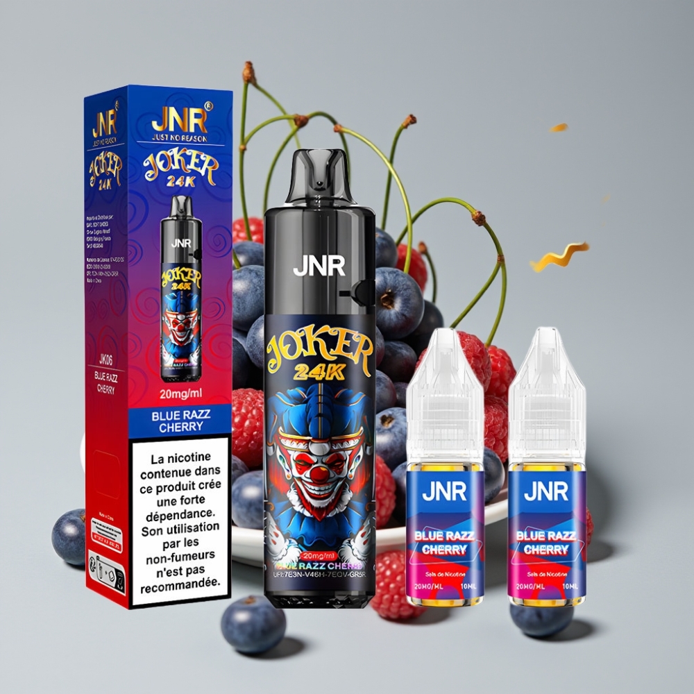 JNR Joker 24K Puffs Recargable Pod Azul Cereza 24000 Puffs 2% Nicotina