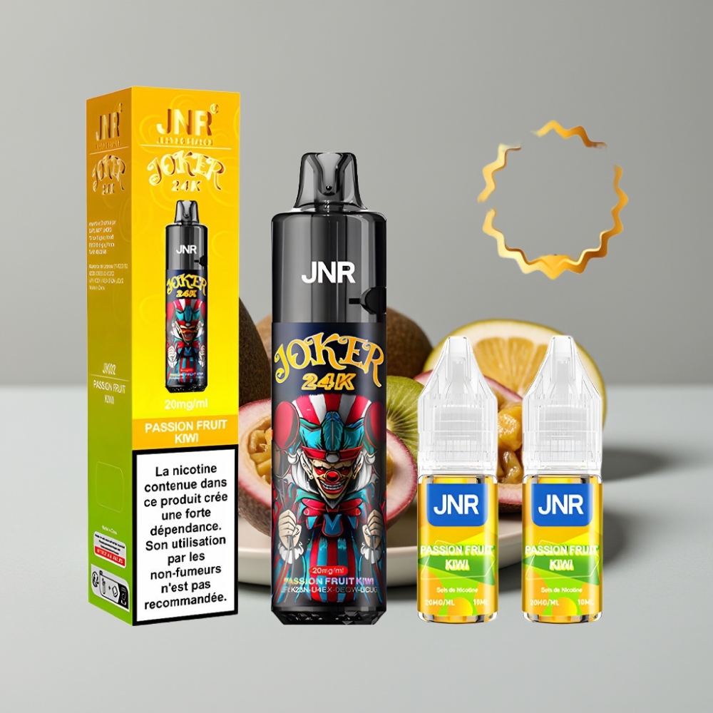 JNR Joker 24K Puffs Recargable Vape Maracuyá Kiwi 2ml 800mAh Tipo-C