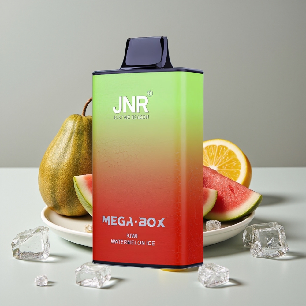 JNR Mega Box 25000 Puffs Desechable - Kiwi Sandía Hielo, 850mAh, Doble Malla