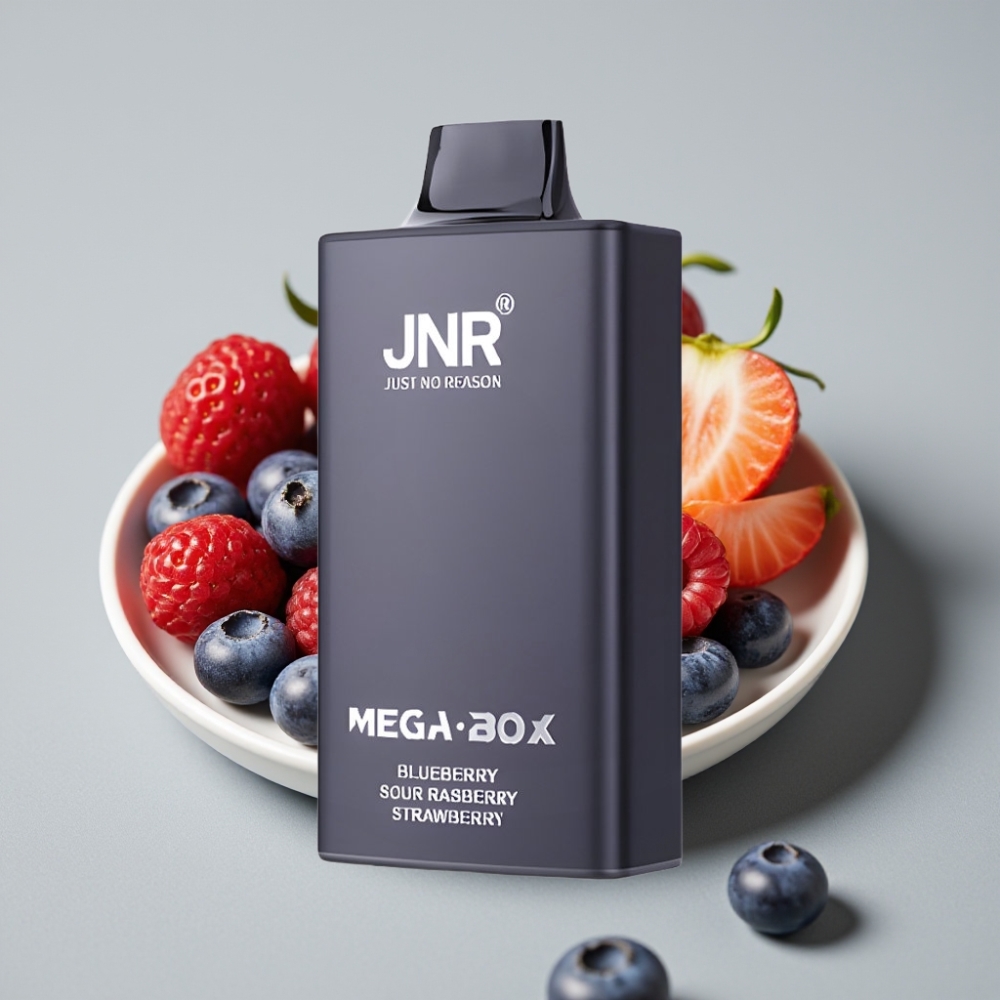 JNR Mega Box 25000 Puffs Vape Desechable Arándano Frambuesa Ácida Fresa