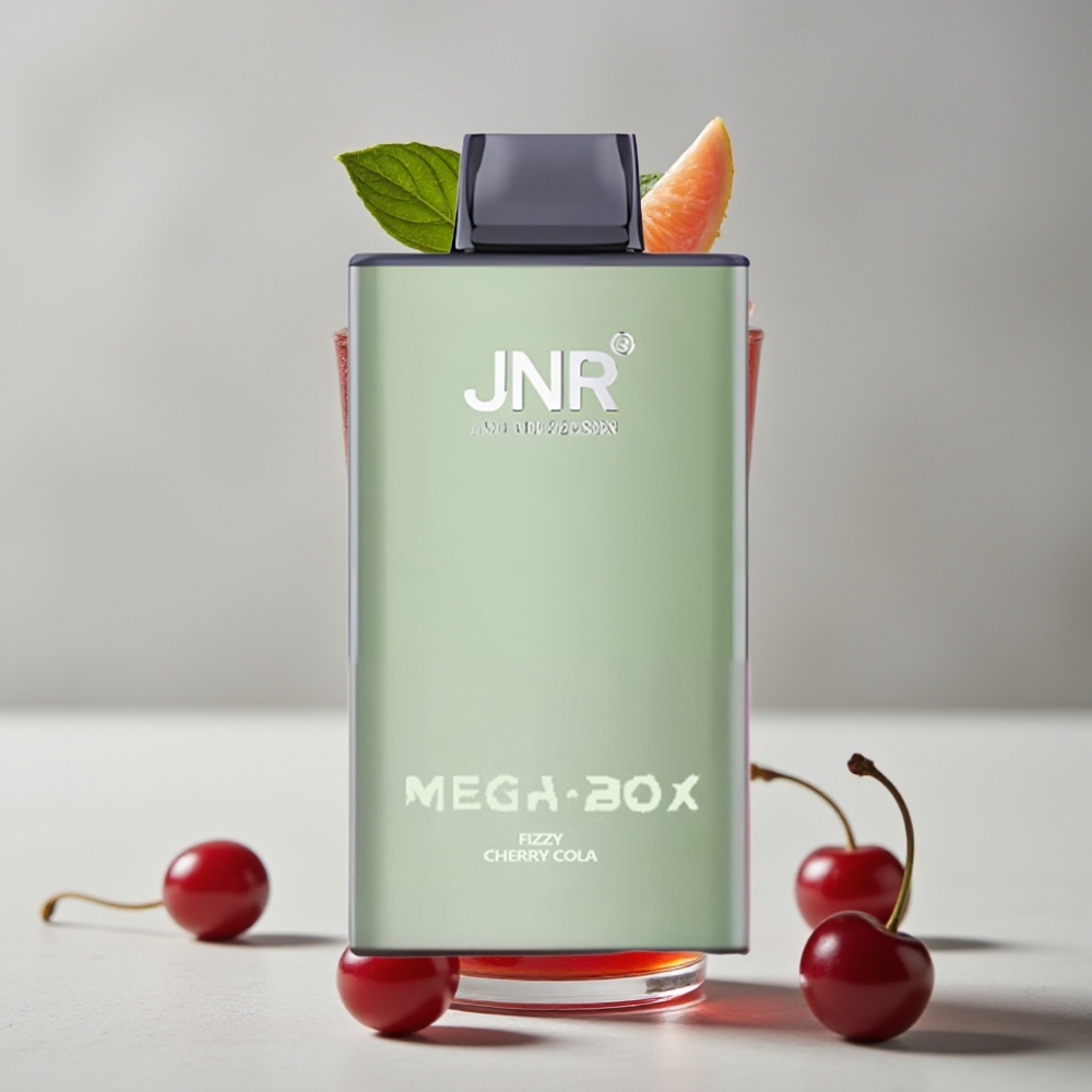 JNR Mega Box 25000 Puffs Vape Desechable Cereza Cola Fizzy Tipo-C Doble Nucleo