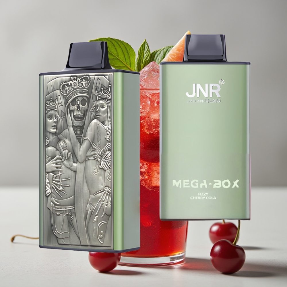 JNR Mega Box 25000 Puffs Vape Desechable Cereza Cola Fizzy Tipo-C Doble Nucleo