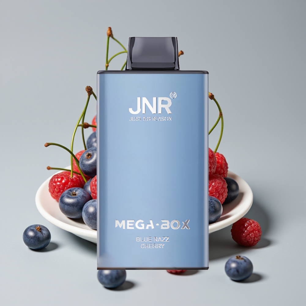 JNR Mega Box 25000 Puffs Vape Desechable Dual Mesh 30ml Azul Cereza