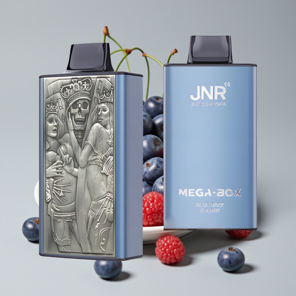 JNR Mega Box 25000 Puffs Vape Desechable Dual Mesh 30ml Azul Cereza
