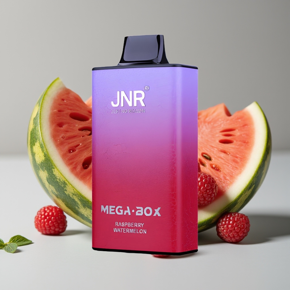 JNR Mega Box 25000 Puffs Vape Desechable Frambuesa Sandía Dual Mesh Tipo-C