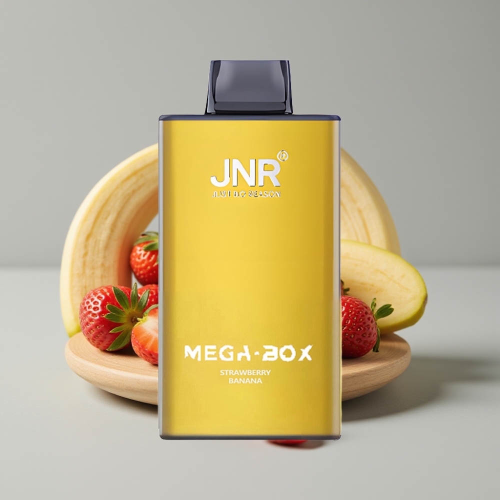 JNR Mega Box 25000 Puffs Vape Desechable Fresa Plátano Dual Mesh Tipo-C