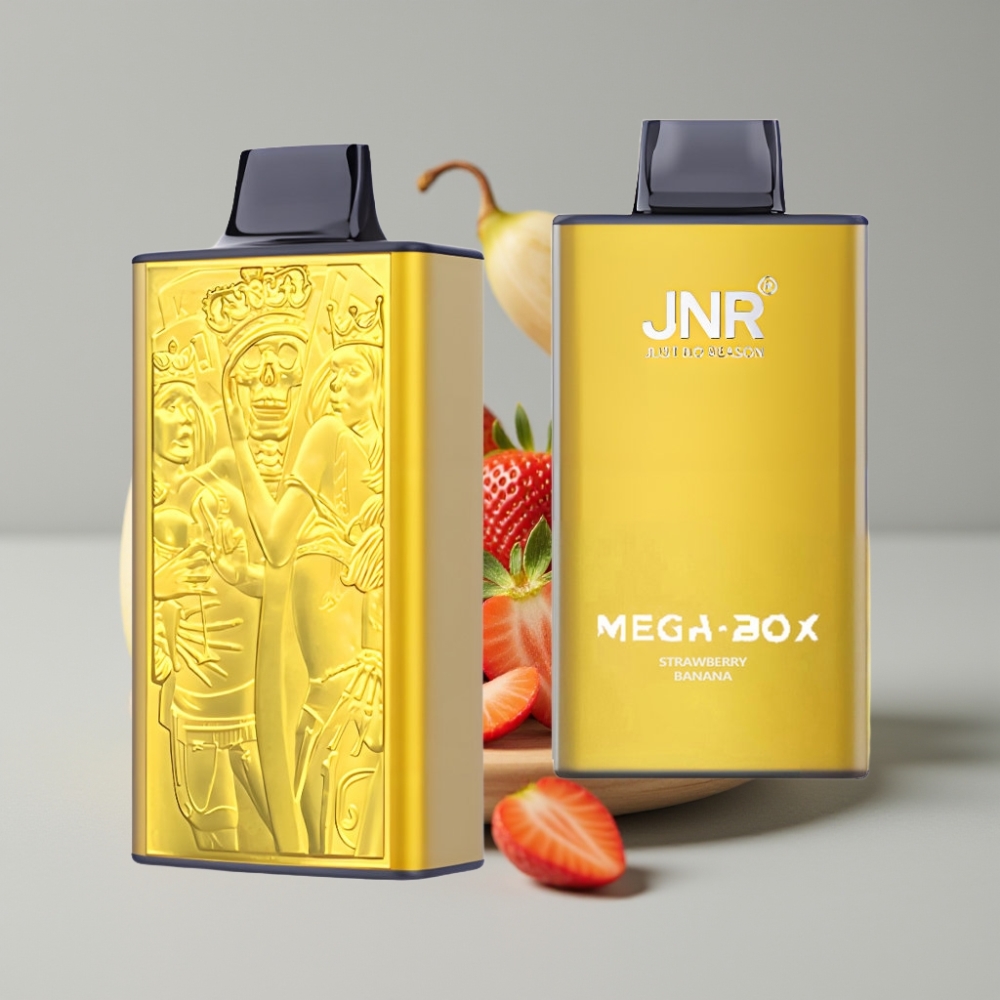 JNR Mega Box 25000 Puffs Vape Desechable Fresa Plátano Dual Mesh Tipo-C