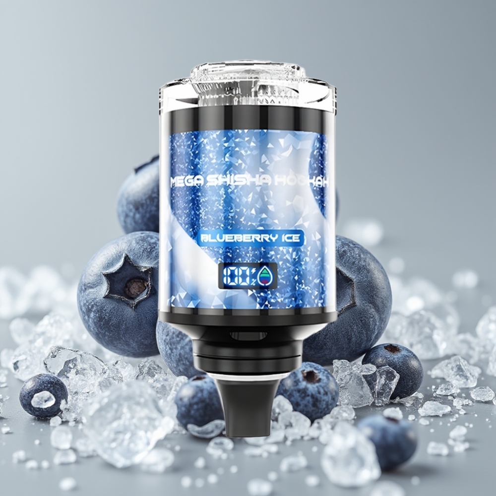 JNR Mega Shisha Hookah 100K Compatibilidad Escritorio Arándano Helado 60ml 2200mAh