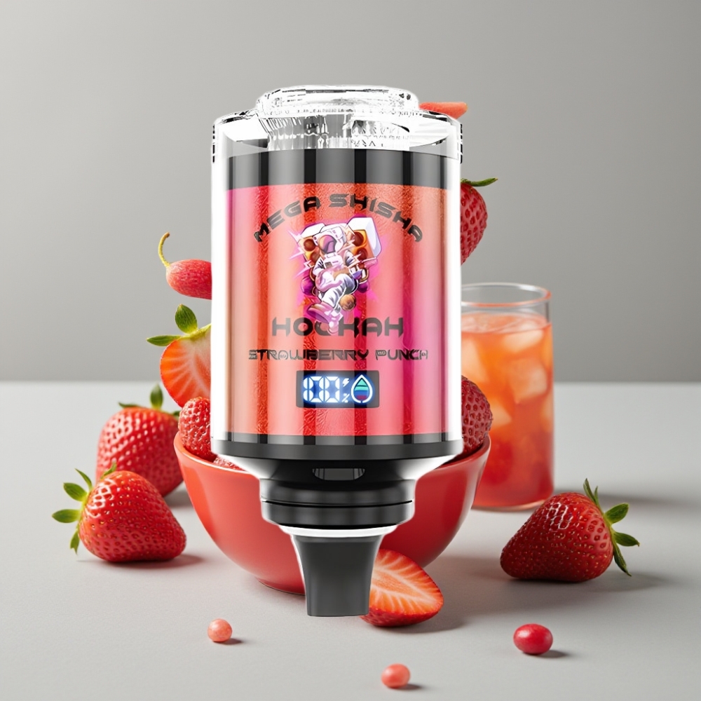 JNR Mega Shisha Hookah 100K Compatibilidad Escritorio Fresa Punch 2200mAh