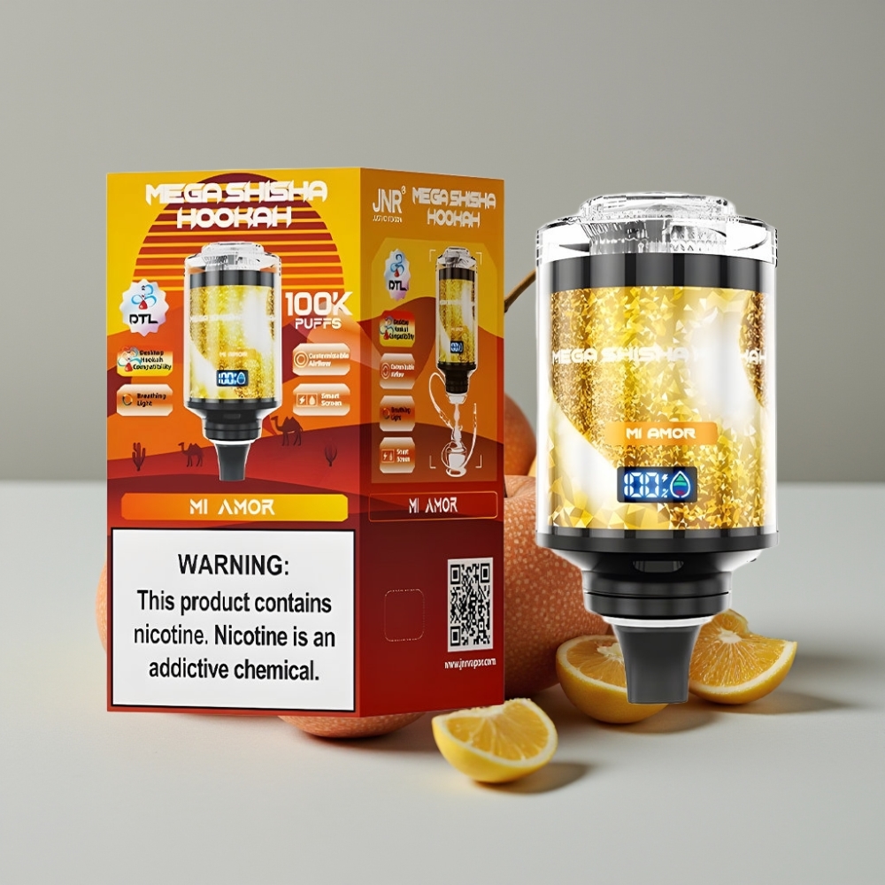 JNR Mega Shisha Hookah 100K Compatibilidad Escritorio Mi Amor 60ml 2200mAh
