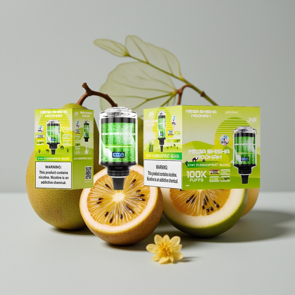 JNR Mega Shisha Hookah 100K Compatibilidad para Escritorio Kiwi Maracuyá Guayaba
