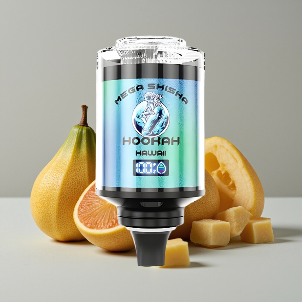 JNR Mega Shisha Hookah Escritorio Compatibilidad 100K Puffs Hawaii 60ml Pantalla Inteligente