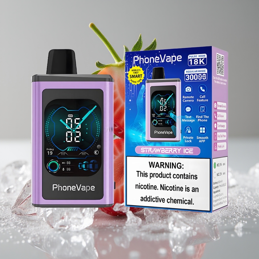 JNR PhoneVape 30000 caladas Recargable con Turbo y Fresa Helada