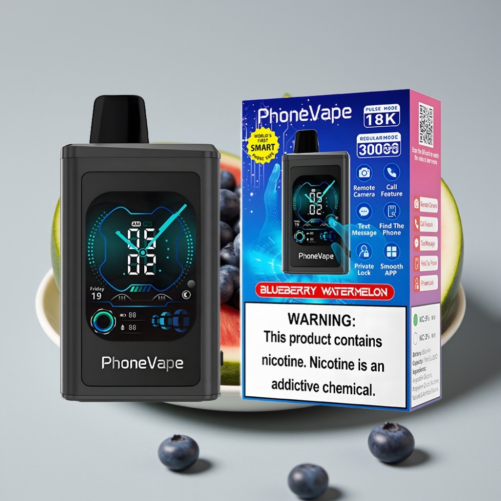 JNR PhoneVape 30000 chupadas Batería Recargable Tipo-C y Modo Turbo Sandía Arándano