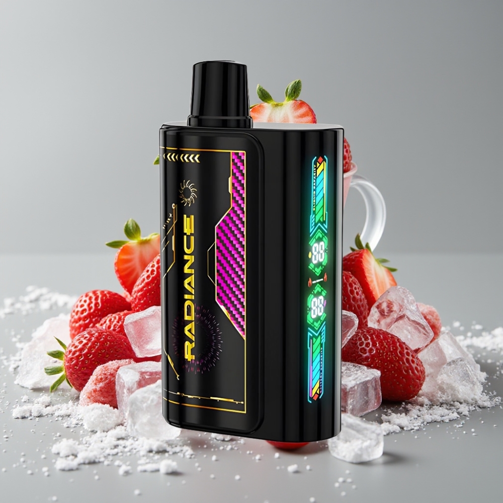 JNR Radiance 31000 Puffs Vape Recargable con Pantalla Animada y Fresa Hielo
