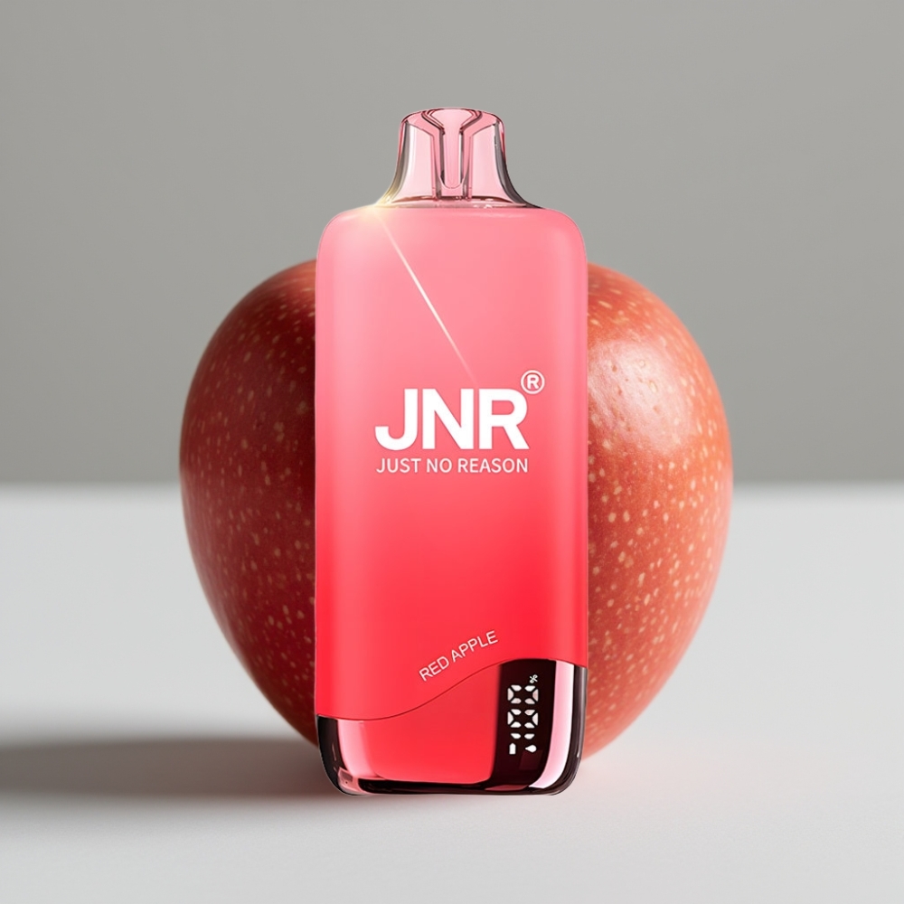 JNR Rainbow 10500 Puffs Vape Desechable Manzana Roja con Batería 600mAh y Tipo-C