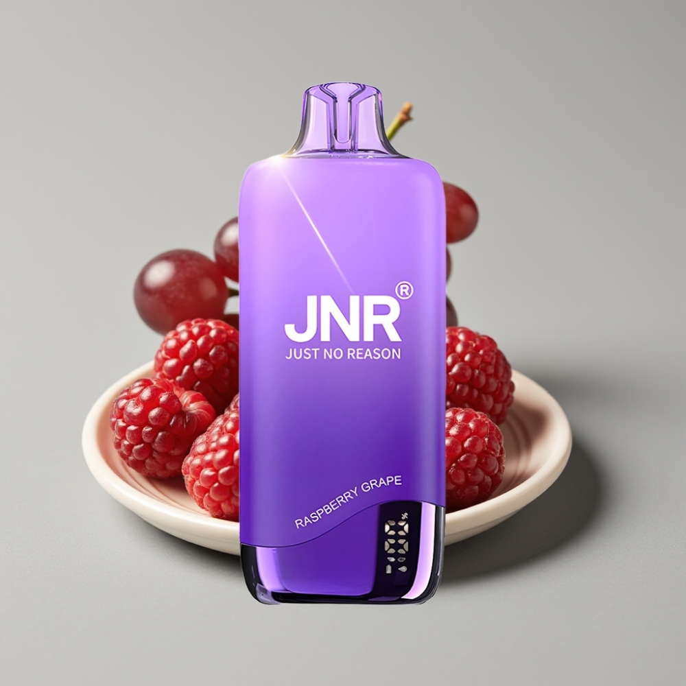 JNR Rainbow 10500 Puffs Vape Desechable con Batería 600mAh y Sabor Frambuesa Uva