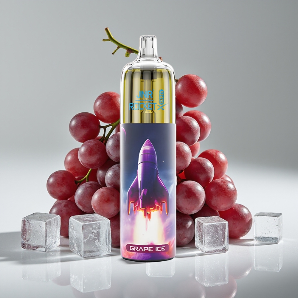 JNR Rocket-X 12400 Puffs Vape Desechable con Aire Ajustable y Luz RGB Uva Helada