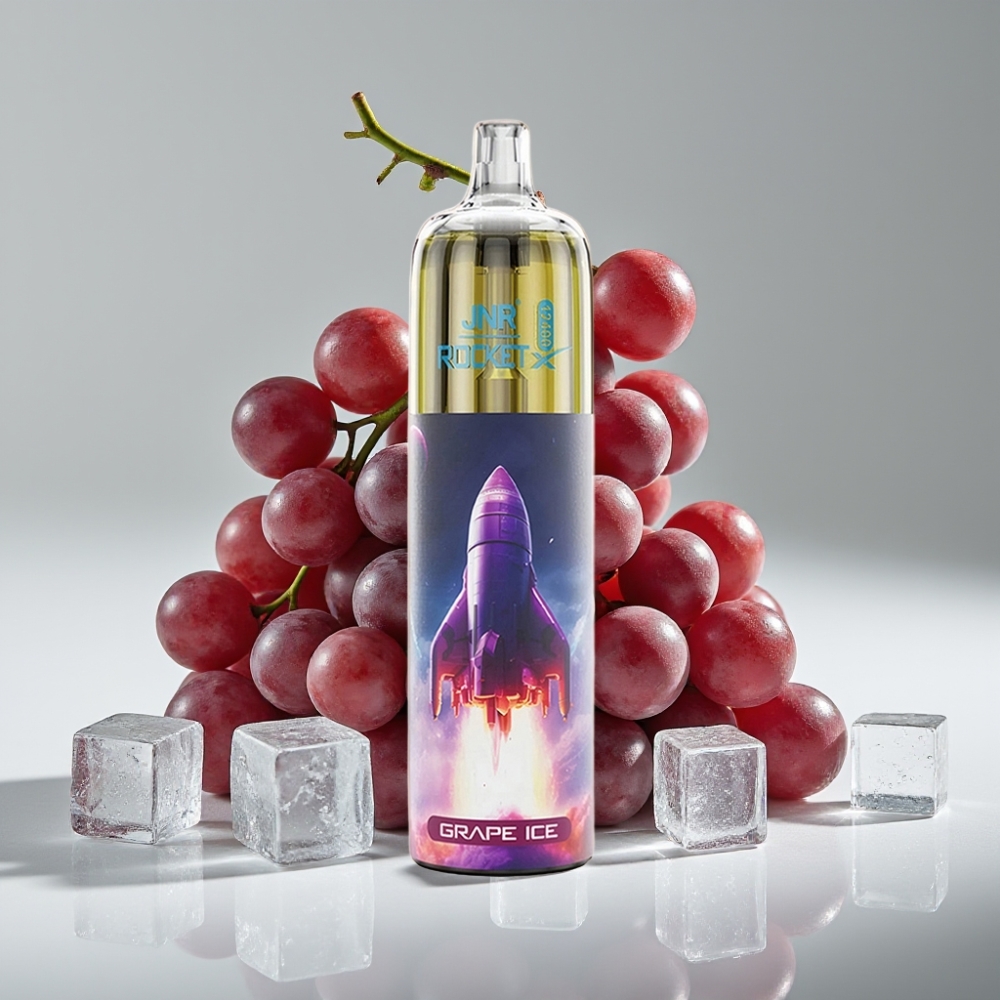 JNR Rocket-X 12400 Puffs Vape Desechable con Aire Ajustable y Luz RGB Uva Helada
