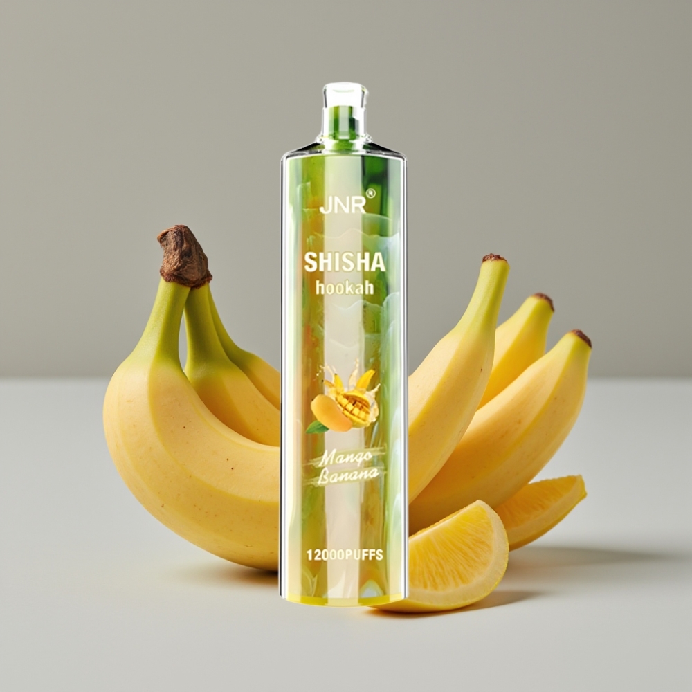 JNR Shisha Hookah 12000 Puffs Vape Desechable Mango Plátano 24ml Tipo-C