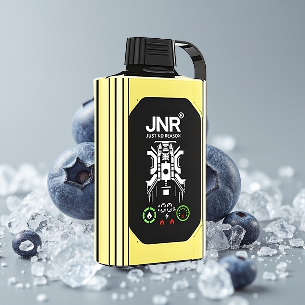 JNR Shisha Hookah Box 20500 Puffs - Display HD - Batería 1000mAh - Carga Tipo-C - Dual Mesh Coil - Sabor Arándano Helado