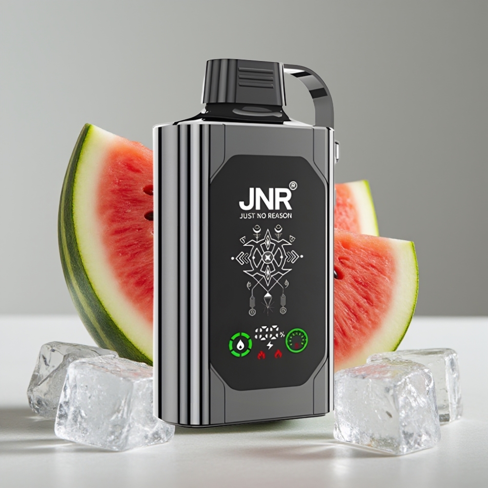 JNR Shisha Hookah Box 20500 Puffs Disposable Vape Sandía Helada HD Display 1000mAh Dual Mesh
