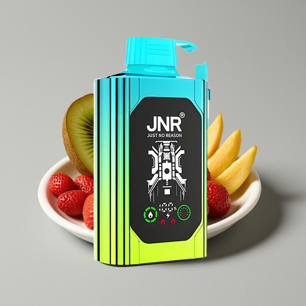 JNR Shisha Hookah Box 20500 Puffs Fresa Kiwi Pantalla HD Dual Mesh Coil