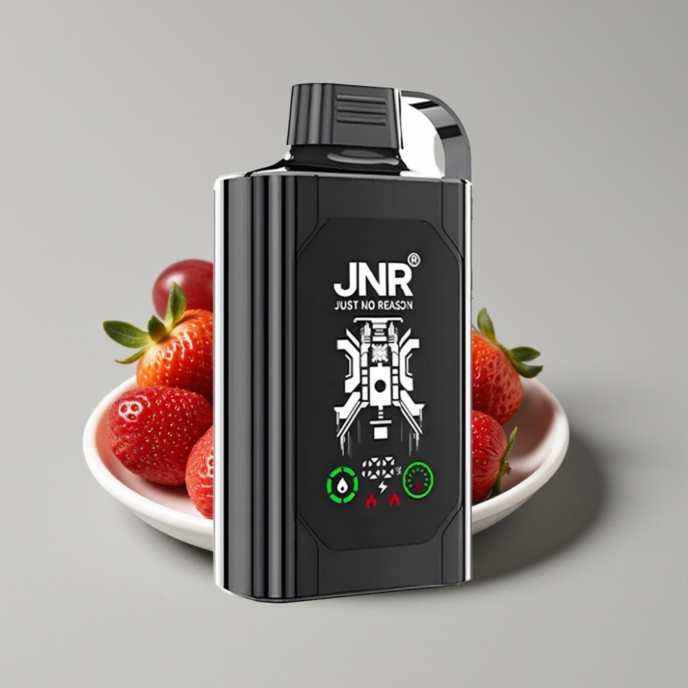 JNR Shisha Hookah Box 20500 Puffs Fresa Uva Pantalla HD Batería 1000mAh Carga Tipo-C
