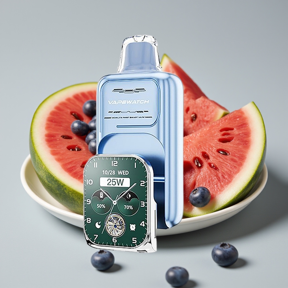 JNR VapeWatch 30000 Puffs 19mL 5% Nicotina Sabor Sandía Arándano Dual Mesh Coil