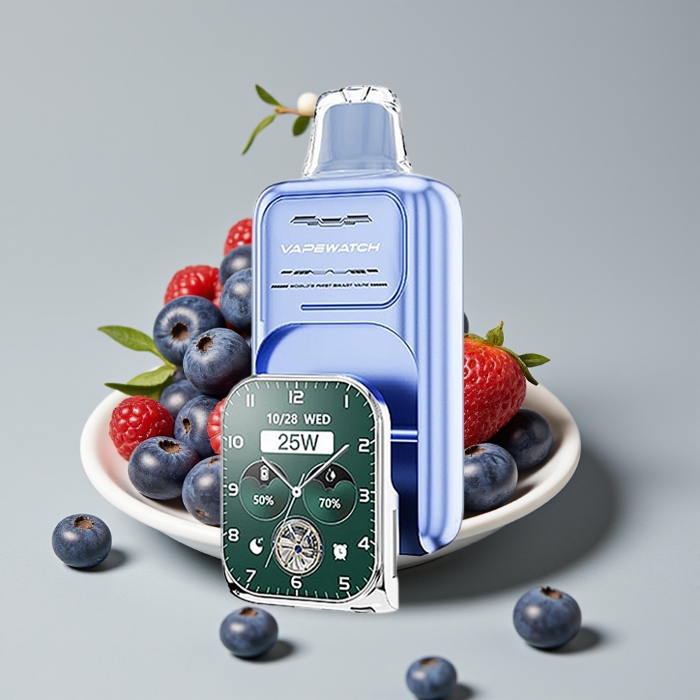 JNR VapeWatch 30000 Puffs Doble Malla 19mL Azul Frambuesa Hielo