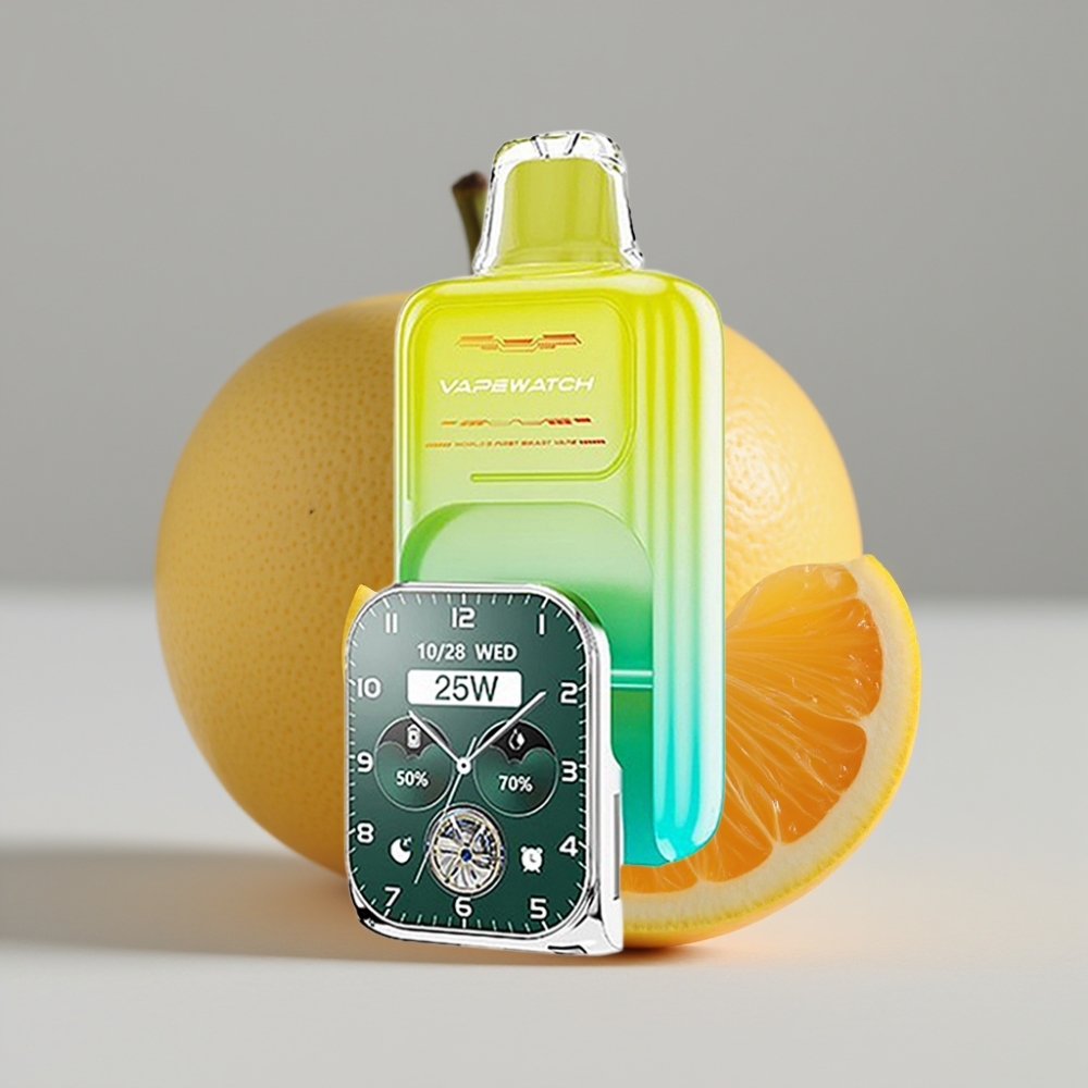 JNR VapeWatch 30000 Puffs Naranja Mango 19mL 5% Doble Malla Tipo-C