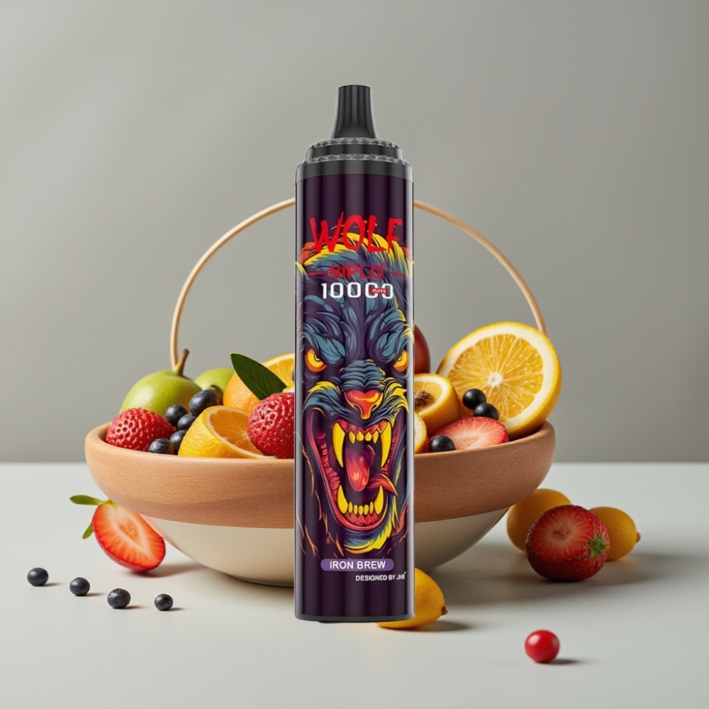JNR Wolf Niplo 10000 Puffs 20ml 5% Hierro Brew Tipo-C