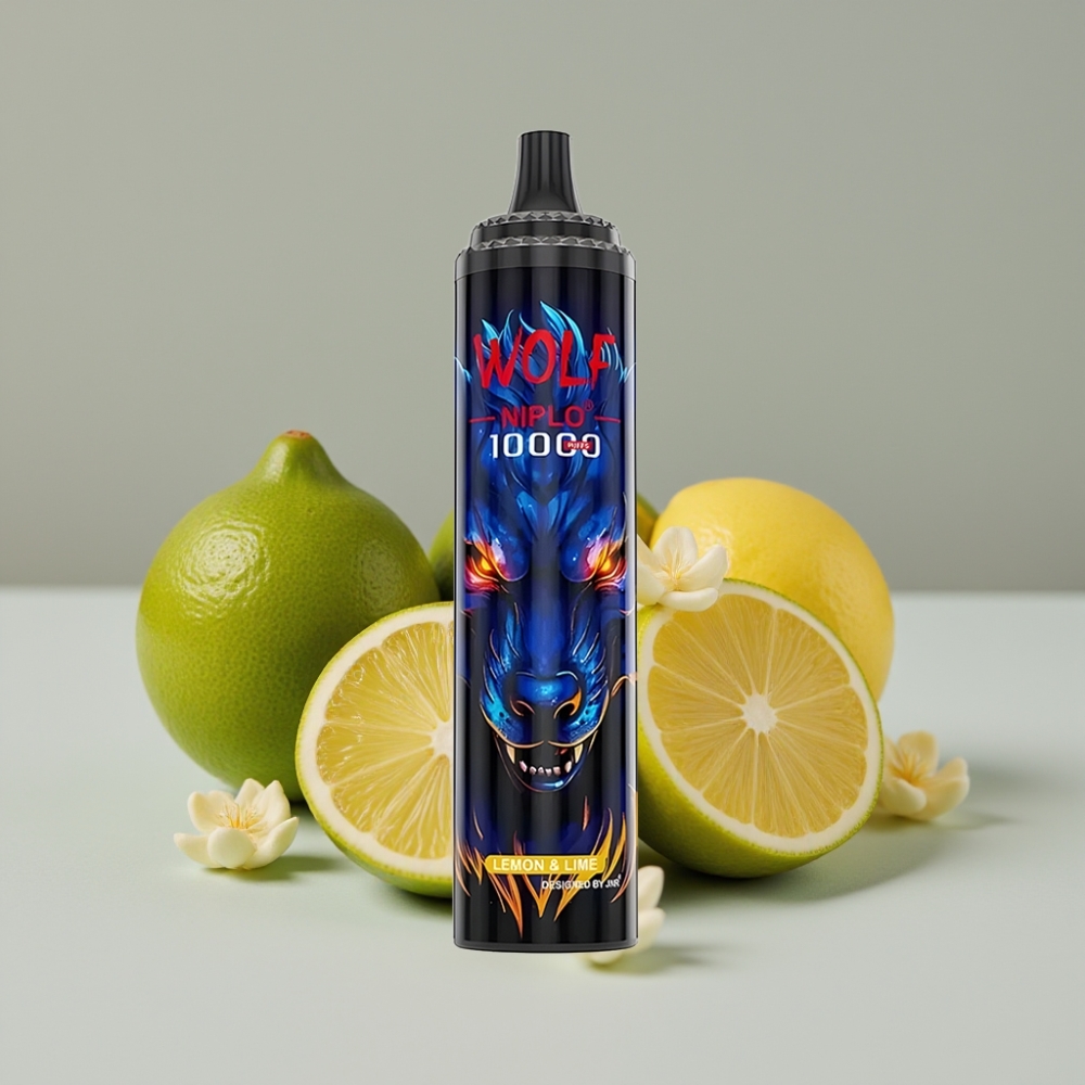 JNR Wolf Niplo 10000 Puffs 20ml Limón Lima 5% Tipo-C 1.0 Ohm