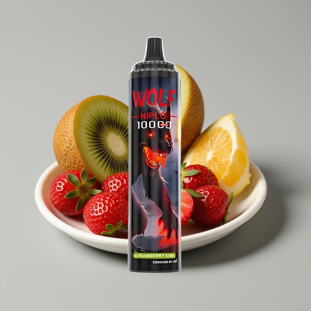 JNR Wolf Niplo 10000 Puffs Fresa Kiwi 20ml 5% Tipo-C
