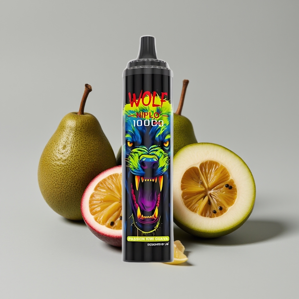 JNR Wolf Niplo 10000 Puffs Vape Desechable Maracuyá Kiwi Guayaba 20ml Tipo-C