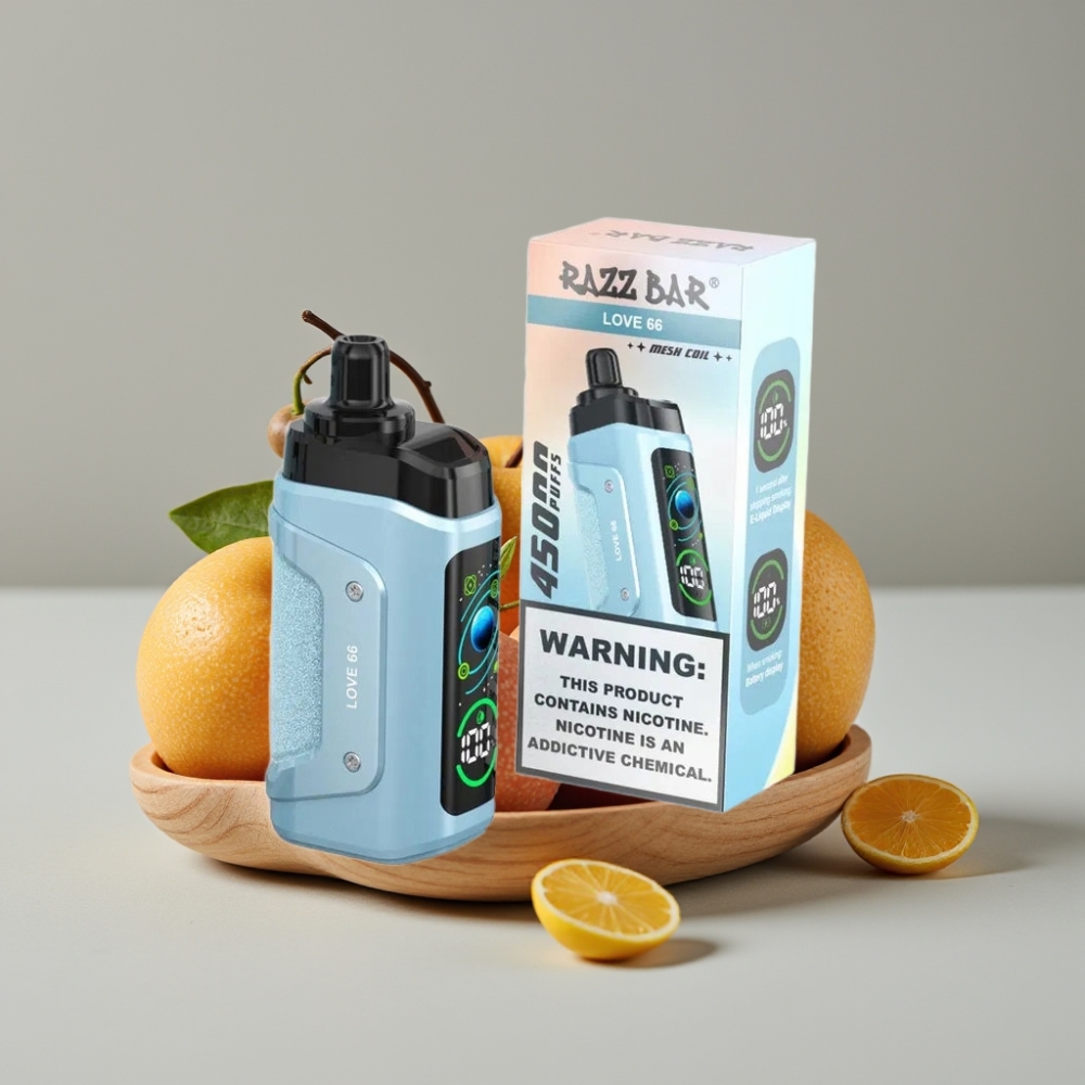 Razz Bar 45000 Puffs Vape Desechable Amor 66 con Batería Recargable y Boquilla Mesh 1.0 Ohm