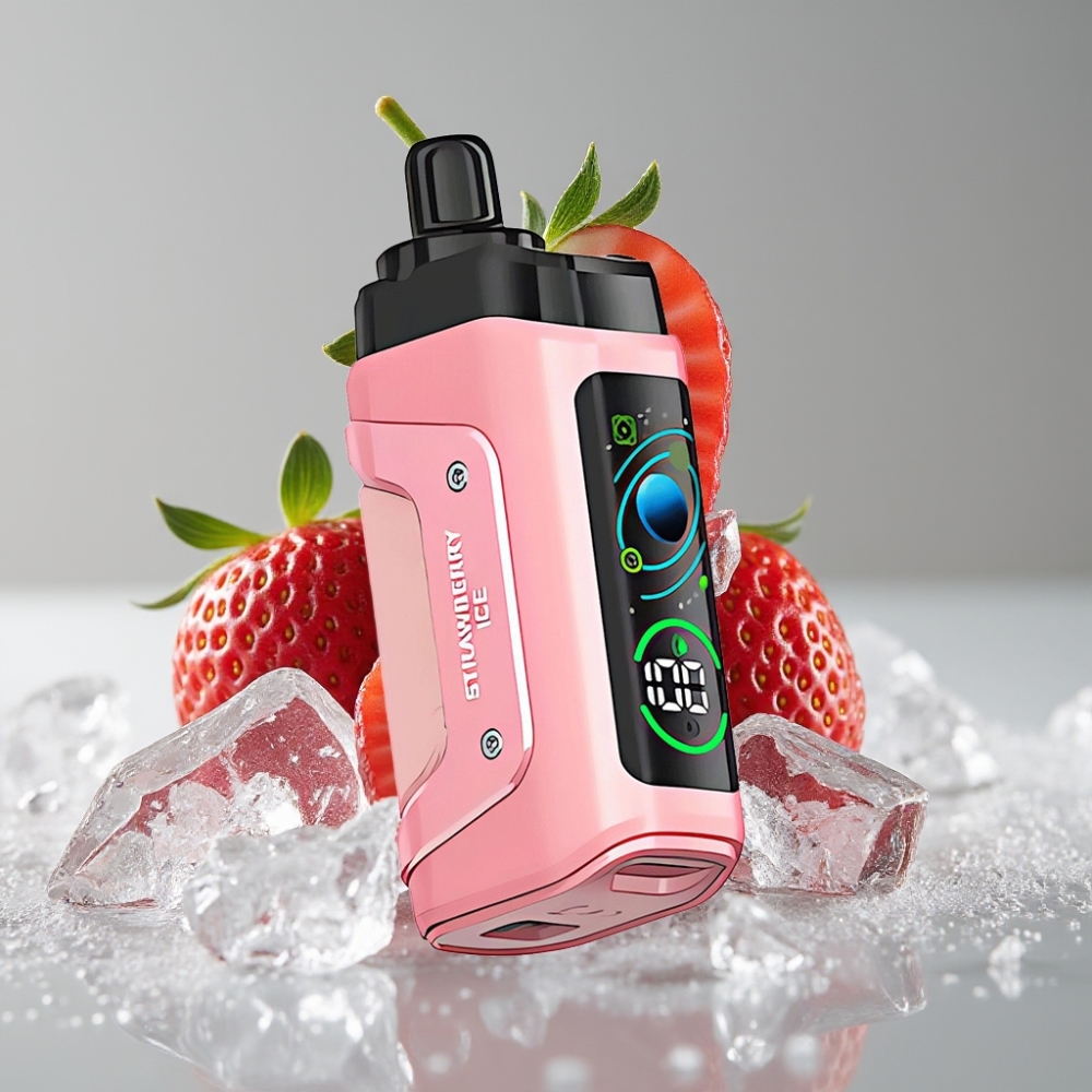 Razz Bar 45000 Puffs Vape Desechable Fresa Helada con Batería Recargable y Flujo de Aire Ajustable