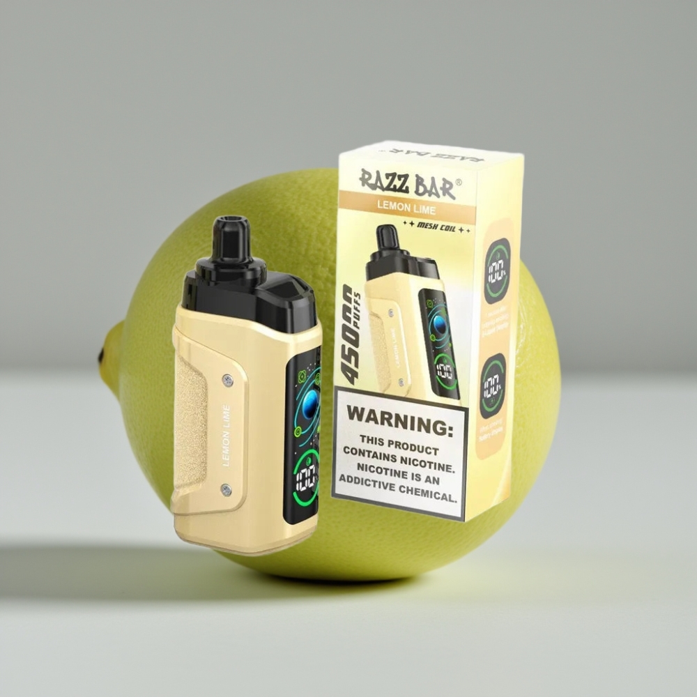Razz Bar 45000 Puffs Vape Desechable Lima Limón Tipo-C Recargable 20 mg/ml