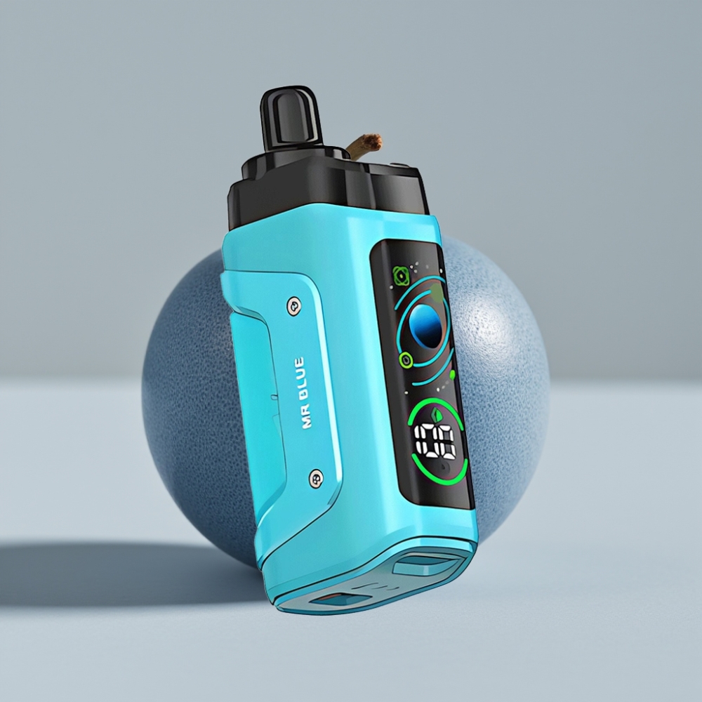 Razz Bar 45000 Puffs Vape Desechable Mr Azul con Batería Recargable Tipo-C y Flujo de Aire Ajustable