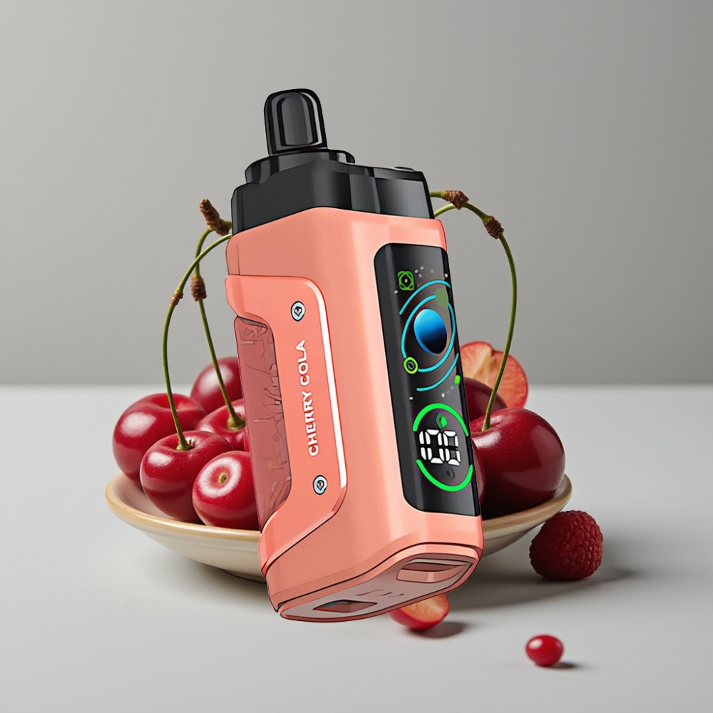 Razz Bar 45000 Puffs Vape Desechable Tipo-C Recargable Cereza Cola